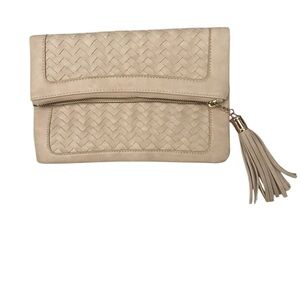 NWOT Beige Clutch with‎ Tassel